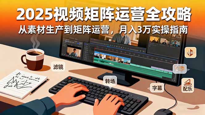 2025短视频矩阵运营全攻略:月入3万实操指南,从素材生产到矩阵运营-网赚项目资源库