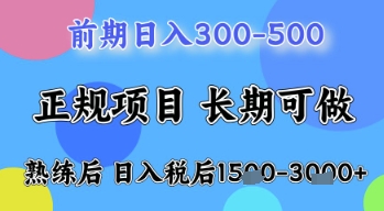 五一节高收益项目揭秘：前期日入300-500，熟练后日赚1.5k-网赚项目资源库