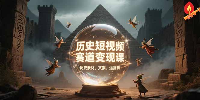 历史短视频变现课程：百集素材库应用、文案剪辑技巧、账号运营全案-网赚项目资源库