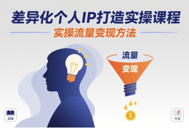 打造差异化个人IP的实操课程：掌握流量变现技巧-网赚项目资源库