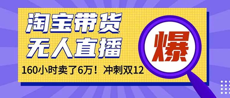 淘宝直播带货年关热销:160小时直播销售额破6万-网赚项目资源库