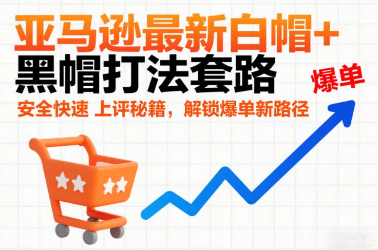 亚马逊白帽黑帽打法揭秘：安全高效上评技巧，快速爆单新策略-网赚项目资源库