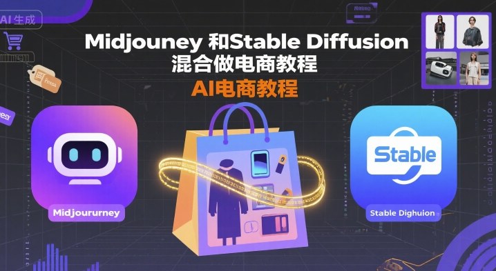Midjourney与Stable Diffusion电商教程:AI电商入门指南-网赚项目资源库