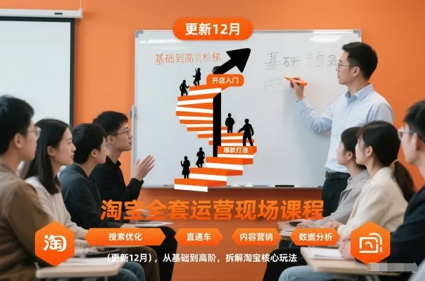 淘宝全套运营课程（更新至12月）详解，从基础到高级技巧解析-网赚项目资源库