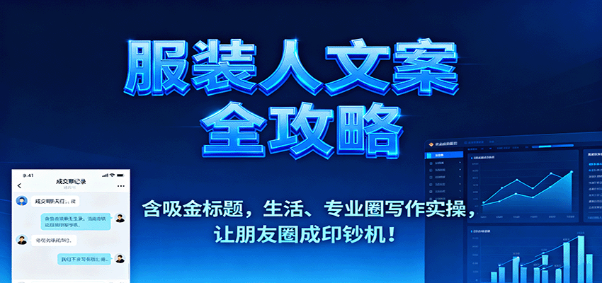 《服装文案全攻略：吸金标题与朋友圈变现技巧》-网赚项目资源库