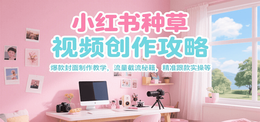 小红书爆款视频制作与流量秘籍，封面设计技巧及跟款实操指南-网赚项目资源库