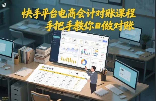 快手电商会计对账实操课程，手把手教你做对账-网赚项目资源库
