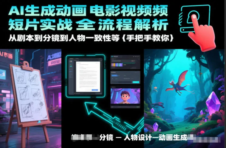AI动画电影制作全流程解析:从剧本到分镜,手把手教你人物一致性-网赚项目资源库
