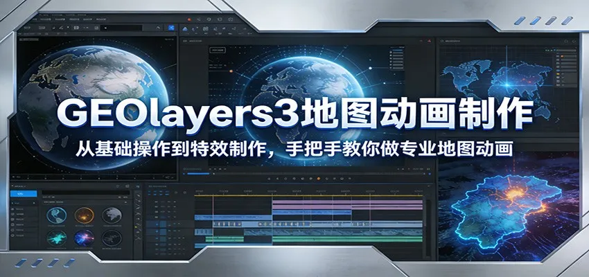 GEOlayers3地图动画制作教程：从基础到特效，专业级地图动画制作指南-网赚项目资源库