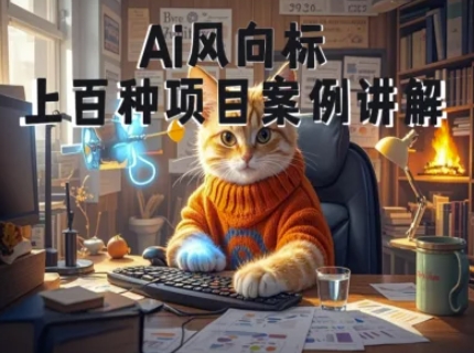 AI风向标：100种项目案例+零基础到大神AI视频商业应用教学-网赚项目资源库