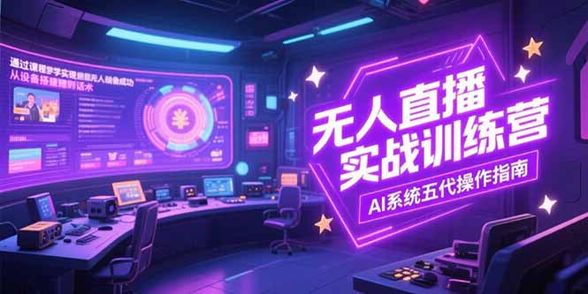 无人直播实操训练营：设备搭建、话术技巧及AI系统操作指南（7月更新）-网赚项目资源库