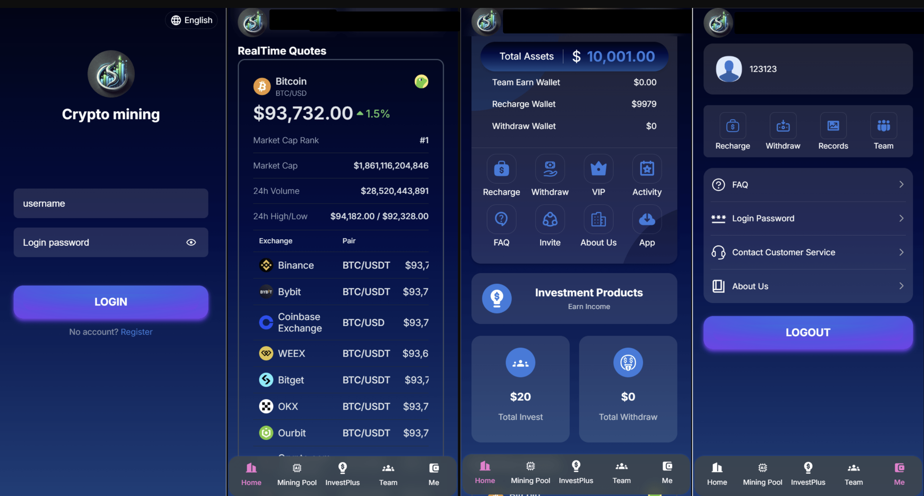 英文投资理财源码挖矿源码投资理财系统源码
