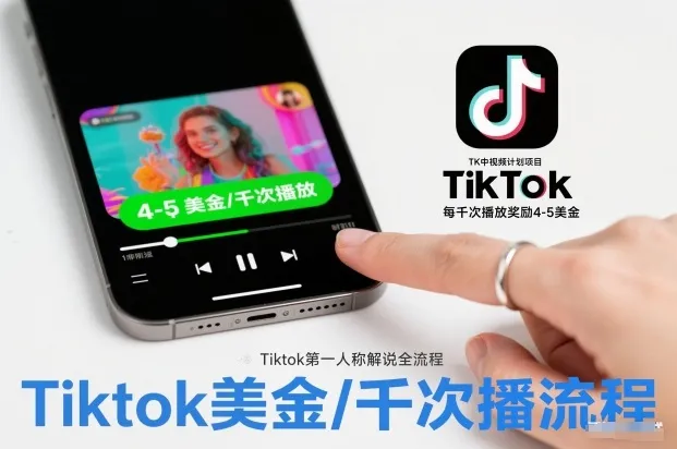 Tiktok视频计划：第一人称解说赚钱攻略，每播放奖励4-5美金-网赚项目资源库