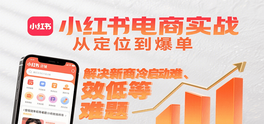 小红书电商实战:解决新商家冷启动难题与提升变现效率-网赚项目资源库