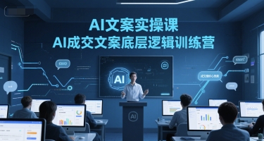 AI文案实操与成交技巧训练营:揭秘AI文案底层逻辑-网赚项目资源库