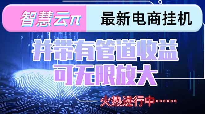 智慧云π电脑挂机收益高,每天300-500+,团队管道无限放大-网赚项目资源库