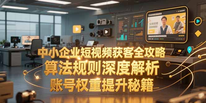 中小企业短视频获客全攻略：算法规则深度解析与账号权重提升秘籍-网赚项目资源库