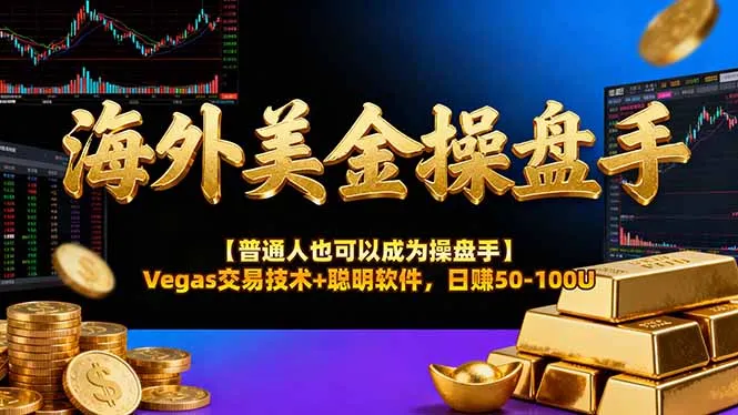 普通人也能掌握AI美金操盘技术,日赚50-100U的Vegas交易技巧+智能软件-网赚项目资源库