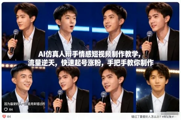 AI情感短视频制作教程:流量飙升,快速起号涨粉,手把手教你制作-网赚项目资源库