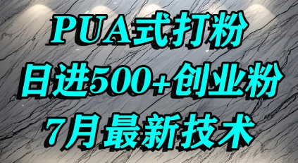 如何吸引创业粉丝?揭秘PUA技巧与日增500精准流量-网赚项目资源库