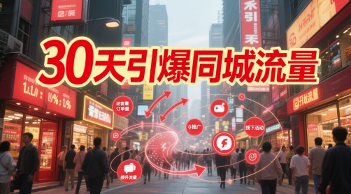 30天引爆同城流量：团购、认知、流量、来客、达人、老板人设IP及投流策略-网赚项目资源库