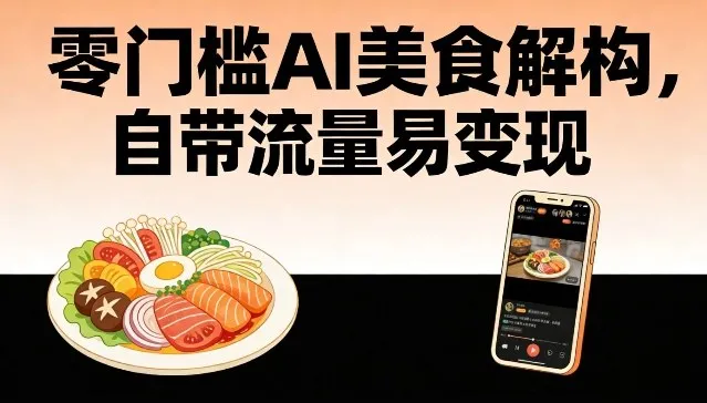 AI美食解构：零门槛、自带流量、易变现-网赚项目资源库