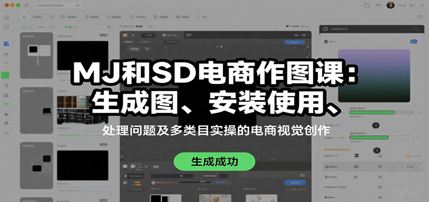 MJ和SD电商作图课：全面指南，从生成到实操的电商视觉创作-网赚项目资源库