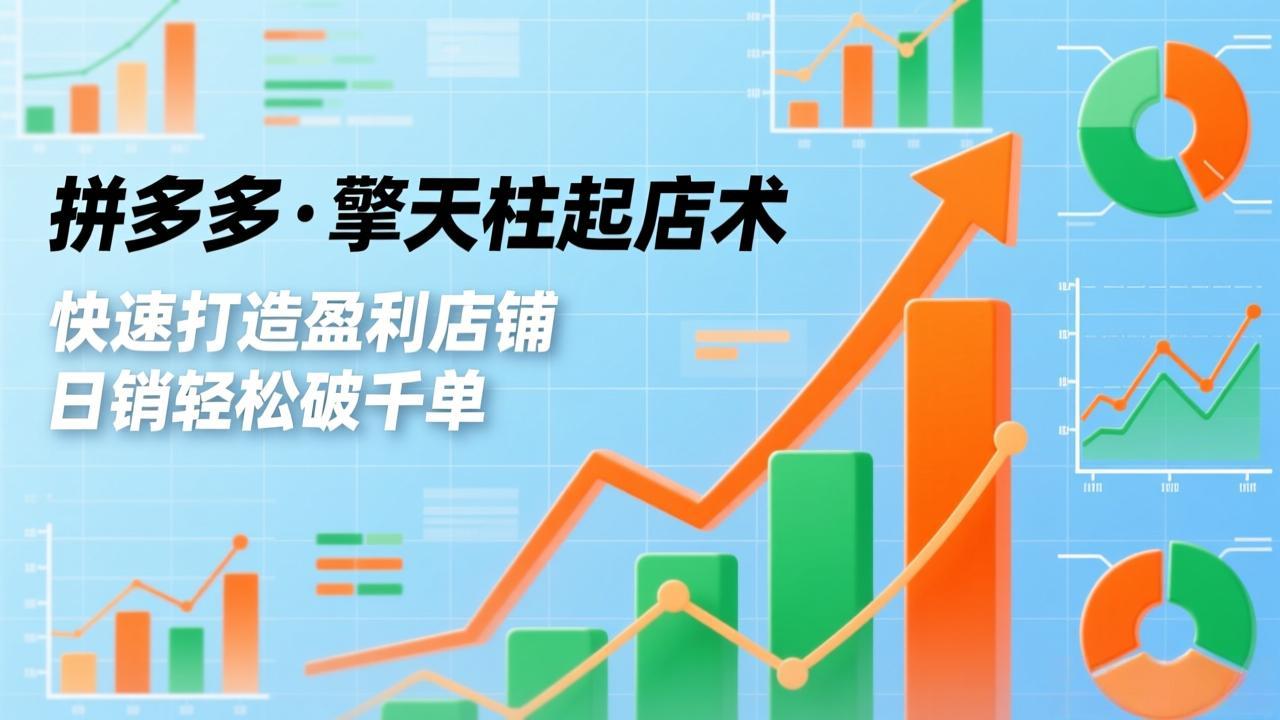 拼多多·擎天柱起店术，快速打造盈利店铺，日销破千单-网赚项目资源库