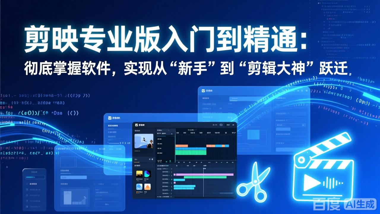 剪映专业版：从入门到精通，打造剪辑高手-网赚项目资源库