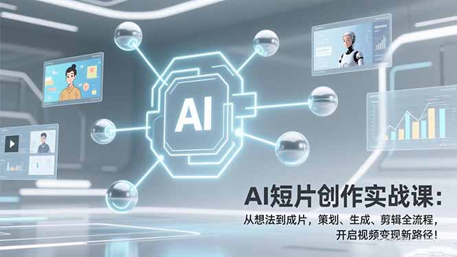 AI短片创作实战课：从构思到成片，全程指导视频变现新策略！-网赚项目资源库